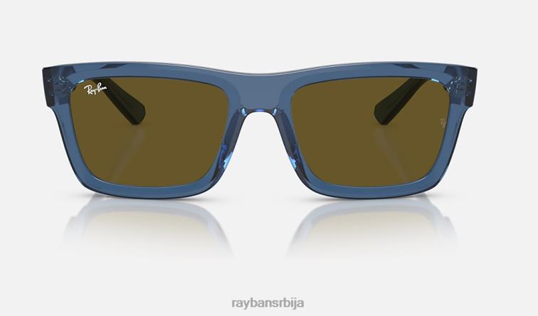 Ray-Ban Варрен био-басед P0HP162 наочаре за сунце полирани провидни тамноплави/тамно браон мушкарци