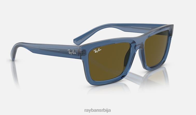 Ray-Ban Варрен био-басед P0HP162 наочаре за сунце полирани провидни тамноплави/тамно браон мушкарци