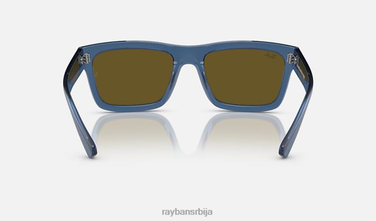 Ray-Ban Варрен био-басед P0HP162 наочаре за сунце полирани провидни тамноплави/тамно браон мушкарци