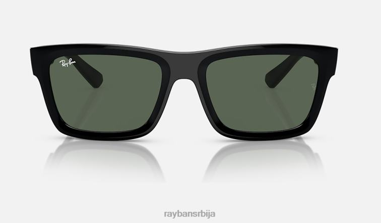 Ray-Ban Варрен био-басед P0HP164 наочаре за сунце полирана црна/тамно зелена мушкарци