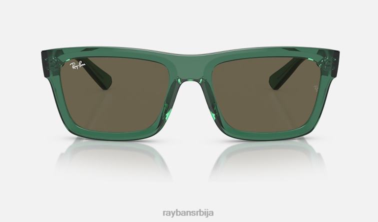 Ray-Ban Варрен био-басед P0HP165 наочаре за сунце полирана провидна зелена/браон мушкарци