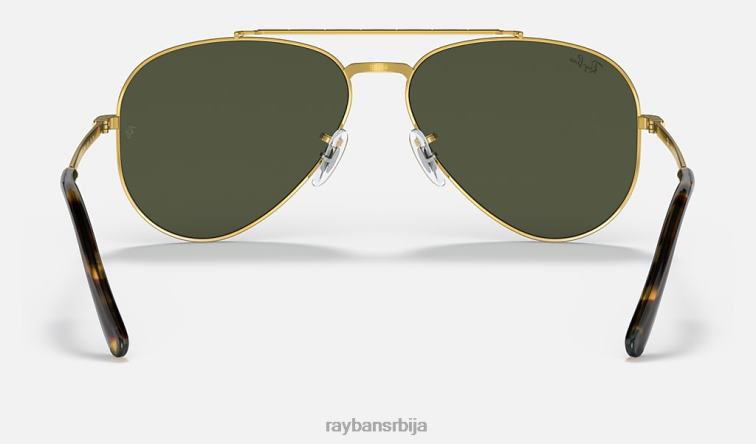 Ray-Ban нови авијатичар P0HP168 наочаре за сунце полирано златно/зелено мушкарци