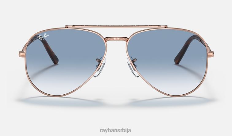 Ray-Ban нови авијатичар P0HP169 наочаре за сунце полирано ружичасто злато/плаво мушкарци