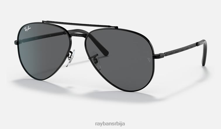 Ray-Ban нови авијатичар P0HP170 наочаре за сунце полирана црно/сива мушкарци