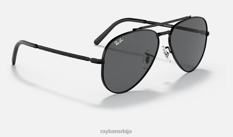 Ray-Ban нови авијатичар P0HP170 наочаре за сунце полирана црно/сива мушкарци