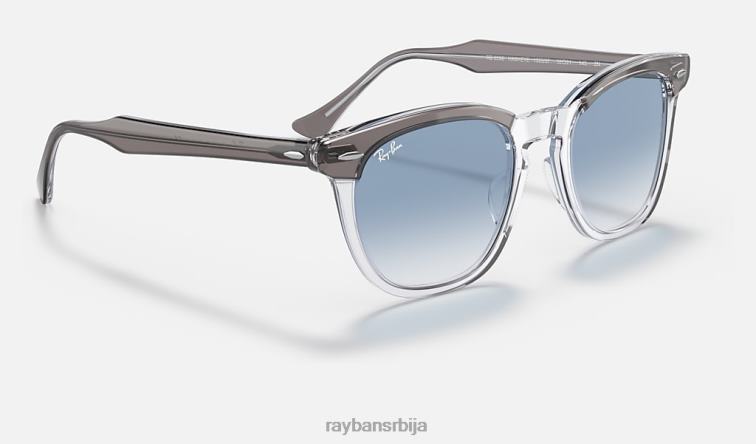 Ray-Ban соколово око P0HP174 наочаре за сунце полирано сиво на транспарентно/плаво мушкарци