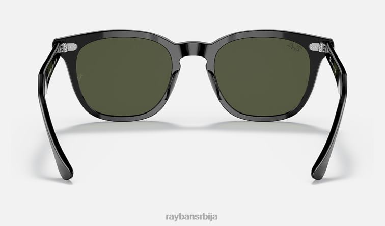 Ray-Ban соколово око P0HP176 наочаре за сунце полирана црно/зелена мушкарци