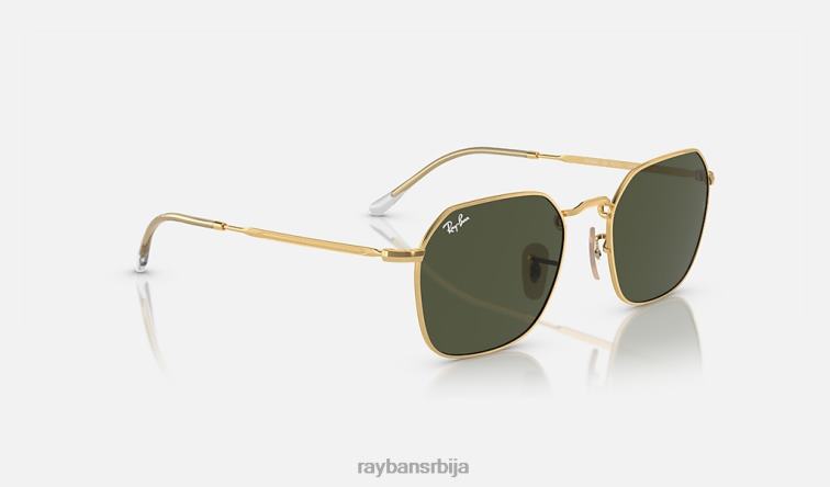 Ray-Ban јим P0HP177 наочаре за сунце полирано златно/зелено мушкарци