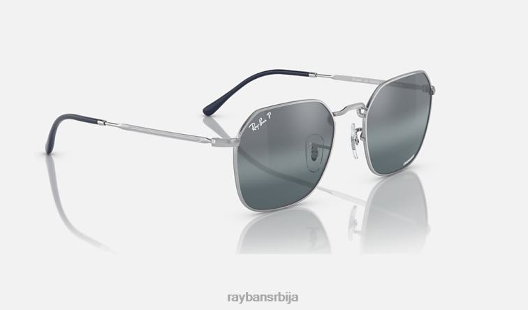 Ray-Ban јим P0HP179 наочаре за сунце полирано сребро/сребро/плаво мушкарци