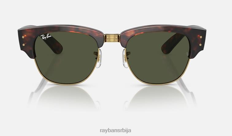 Ray-Ban мега цлубмастер P0HP18 наочаре за сунце углачана корњача на златно/зеленој мушкарци