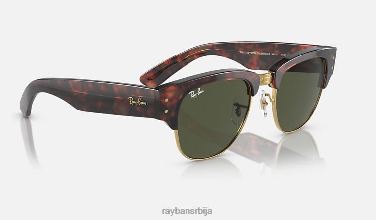 Ray-Ban мега цлубмастер P0HP18 наочаре за сунце углачана корњача на златно/зеленој мушкарци