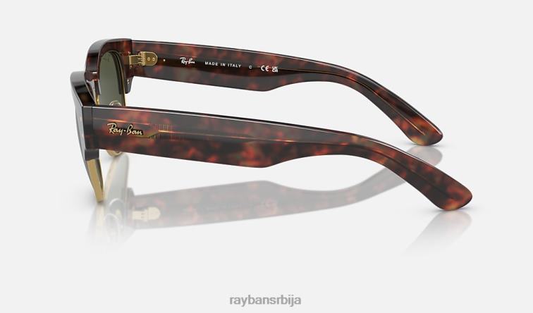 Ray-Ban мега цлубмастер P0HP18 наочаре за сунце углачана корњача на златно/зеленој мушкарци