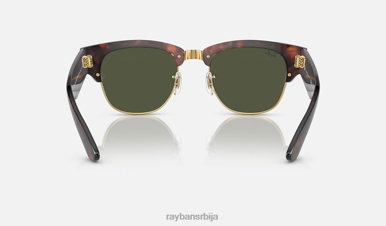 Ray-Ban мега цлубмастер P0HP18 наочаре за сунце углачана корњача на златно/зеленој мушкарци