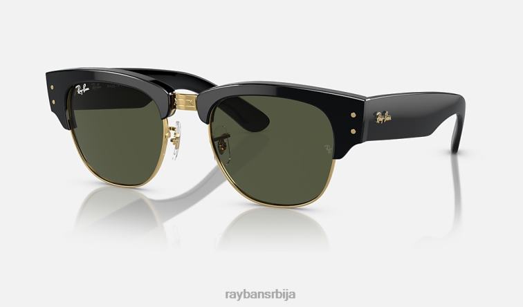 Ray-Ban мега цлубмастер P0HP19 наочаре за сунце полирано црно на златно/зелено мушкарци
