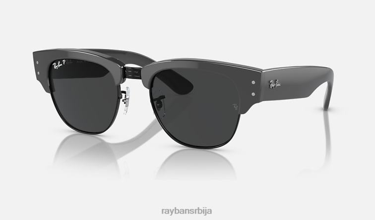 Ray-Ban мега цлубмастер P0HP20 наочаре за сунце полирано сиво на црно/црно мушкарци
