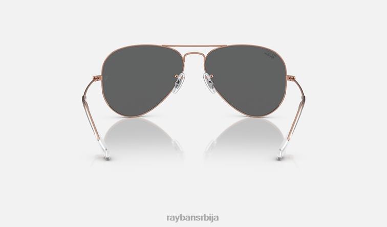 Ray-Ban авијатичар P0HP206 наочаре за сунце полирано ружичасто злато/тамно сива мушкарци