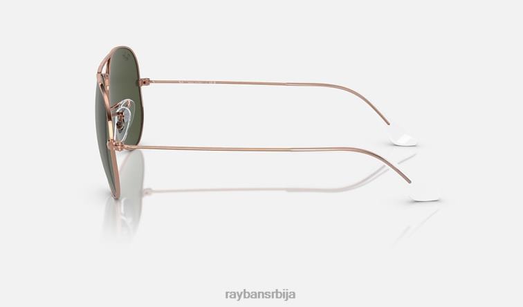 Ray-Ban авијатичар P0HP208 наочаре за сунце полирано ружичасто злато/зелено мушкарци