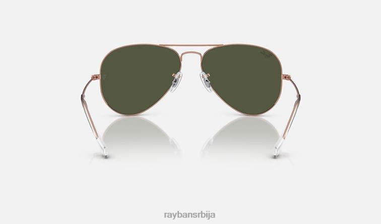 Ray-Ban авијатичар P0HP208 наочаре за сунце полирано ружичасто злато/зелено мушкарци