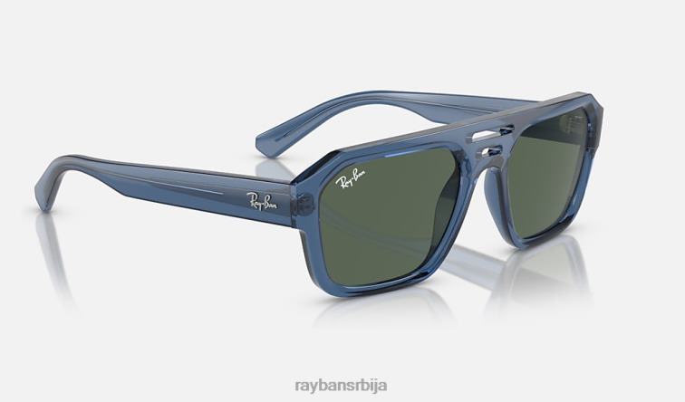 Ray-Ban цорриган био-басед лимитед P0HP209 наочаре за сунце полирана провидна тамноплава/тамно зелена мушкарци