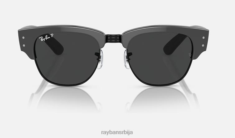 Ray-Ban мега цлубмастер P0HP20 наочаре за сунце полирано сиво на црно/црно мушкарци
