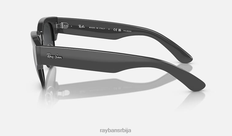 Ray-Ban мега цлубмастер P0HP20 наочаре за сунце полирано сиво на црно/црно мушкарци