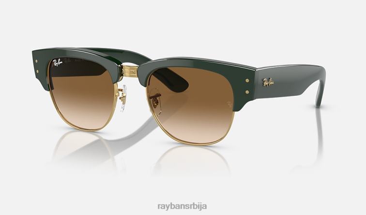Ray-Ban мега цлубмастер P0HP21 наочаре за сунце полирано зелено на златно/светло браон мушкарци