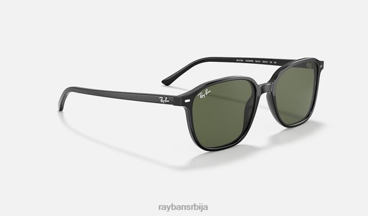 Ray-Ban леонард P0HP211 наочаре за сунце полирана црно/зелена мушкарци
