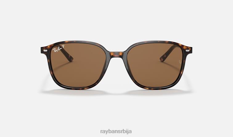 Ray-Ban леонард P0HP212 наочаре за сунце полирана корњача/браон мушкарци