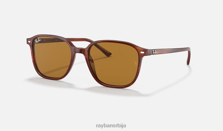 Ray-Ban леонард P0HP213 наочаре за сунце углачана пругаста хавана/браон мушкарци