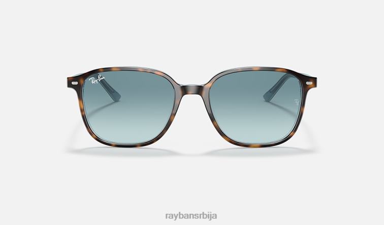 Ray-Ban леонард P0HP214 наочаре за сунце углачана хавана на светло плавој/плавој мушкарци
