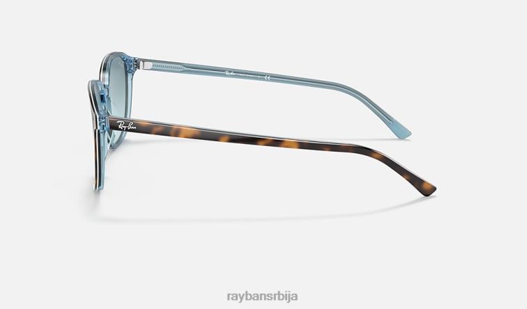 Ray-Ban леонард P0HP214 наочаре за сунце углачана хавана на светло плавој/плавој мушкарци