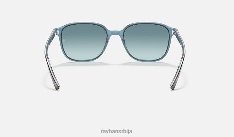 Ray-Ban леонард P0HP214 наочаре за сунце углачана хавана на светло плавој/плавој мушкарци