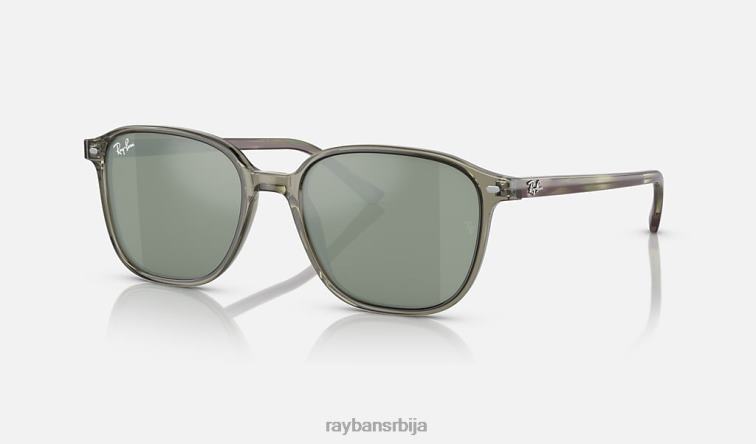 Ray-Ban леонард P0HP216 наочаре за сунце полирана провидна зелена/сребрна мушкарци