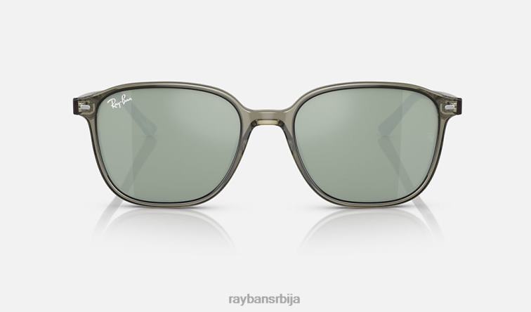 Ray-Ban леонард P0HP216 наочаре за сунце полирана провидна зелена/сребрна мушкарци