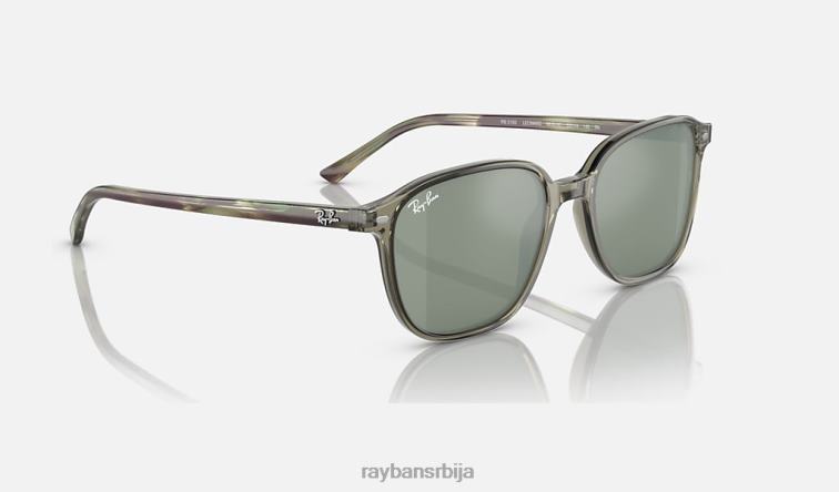 Ray-Ban леонард P0HP216 наочаре за сунце полирана провидна зелена/сребрна мушкарци
