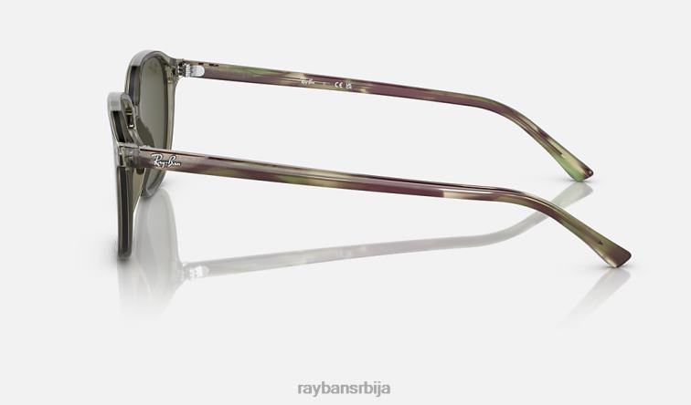 Ray-Ban леонард P0HP216 наочаре за сунце полирана провидна зелена/сребрна мушкарци