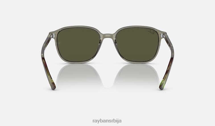 Ray-Ban леонард P0HP216 наочаре за сунце полирана провидна зелена/сребрна мушкарци