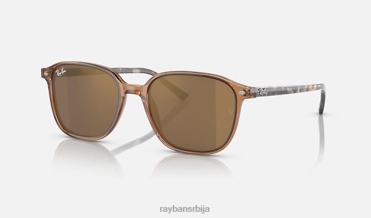 Ray-Ban леонард P0HP217 наочаре за сунце полирани провидно браон/светло браон мушкарци