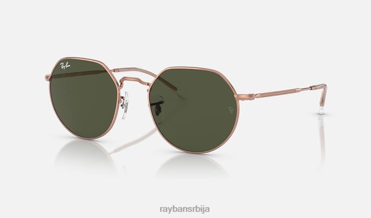 Ray-Ban Јацк P0HP219 наочаре за сунце полирано ружичасто злато/зелено мушкарци