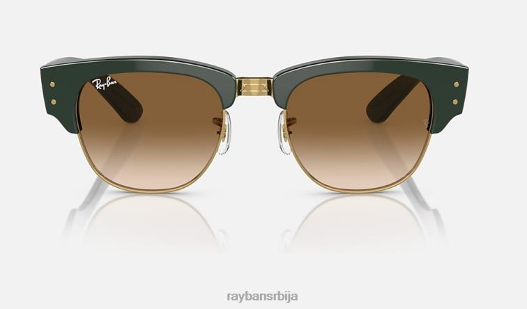 Ray-Ban мега цлубмастер P0HP21 наочаре за сунце полирано зелено на златно/светло браон мушкарци