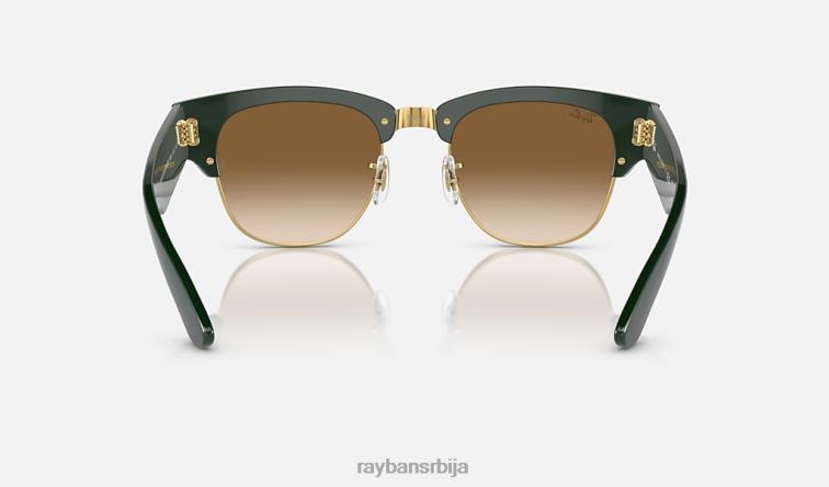 Ray-Ban мега цлубмастер P0HP21 наочаре за сунце полирано зелено на златно/светло браон мушкарци