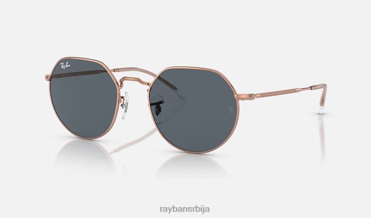 Ray-Ban Јацк P0HP220 наочаре за сунце полирано ружичасто злато/плаво мушкарци