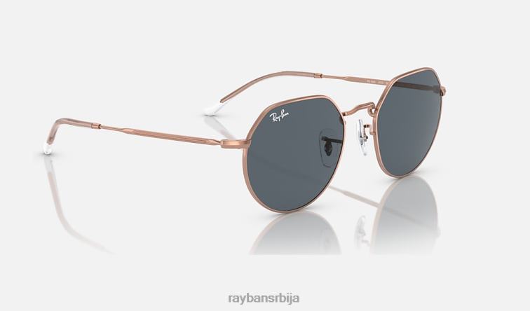 Ray-Ban Јацк P0HP220 наочаре за сунце полирано ружичасто злато/плаво мушкарци