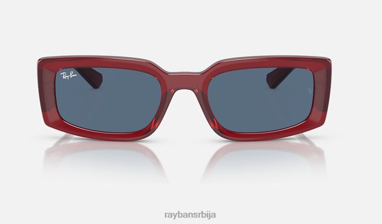 Ray-Ban килиане био-басед лимитед P0HP221 наочаре за сунце полирана провидна црвена/тамноплава мушкарци