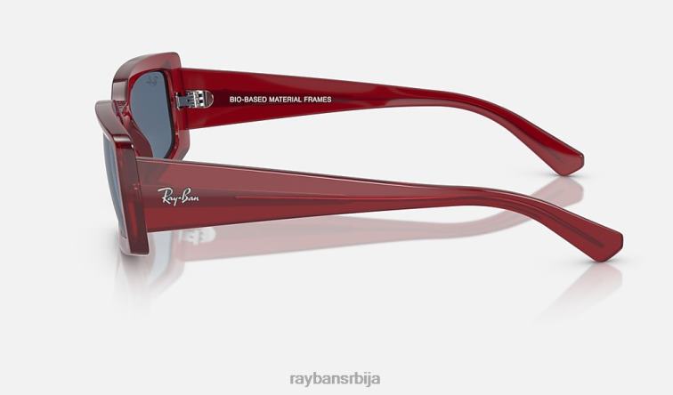 Ray-Ban килиане био-басед лимитед P0HP221 наочаре за сунце полирана провидна црвена/тамноплава мушкарци