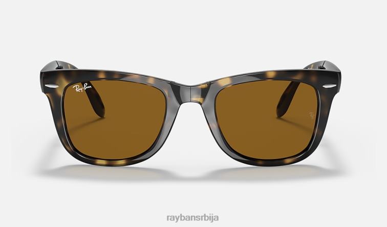 Ray-Ban ваифарер фолдинг цлассиц P0HP224 наочаре за сунце полирано светло хавана/браон мушкарци