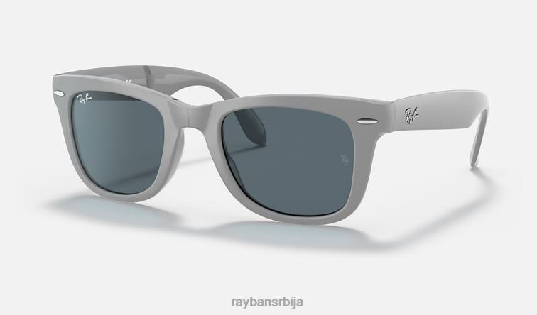 Ray-Ban ваифарер фолдинг цлассиц P0HP228 наочаре за сунце полирана сива/плава мушкарци