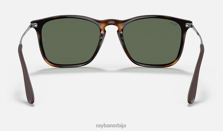 Ray-Ban цхрис P0HP231 наочаре за сунце полирана светло хавана/зелена мушкарци
