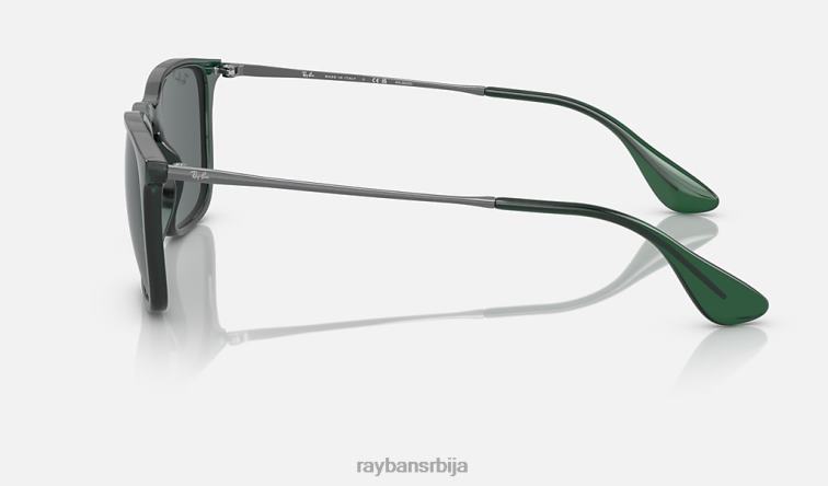 Ray-Ban цхрис P0HP233 наочаре за сунце полирана провидна зелена/сива мушкарци