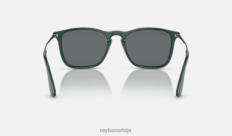 Ray-Ban цхрис P0HP233 наочаре за сунце полирана провидна зелена/сива мушкарци